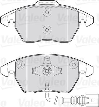 Valeo 301635 - Комплект спирачно феродо, дискови спирачки vvparts.bg