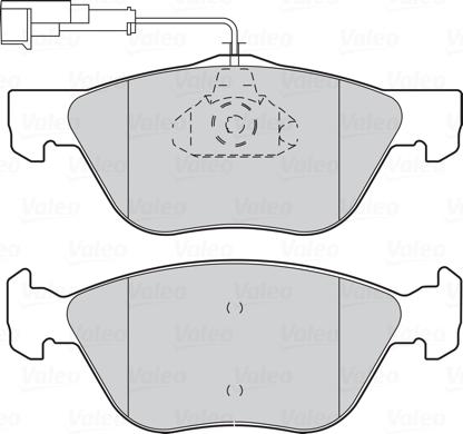 Valeo 301065 - Комплект спирачно феродо, дискови спирачки vvparts.bg