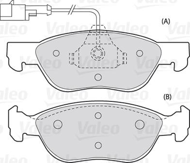 Valeo 301006 - Комплект спирачно феродо, дискови спирачки vvparts.bg