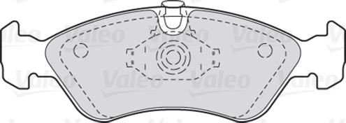 Valeo 301184 - Комплект спирачно феродо, дискови спирачки vvparts.bg