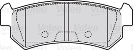 Valeo 301874 - Комплект спирачно феродо, дискови спирачки vvparts.bg