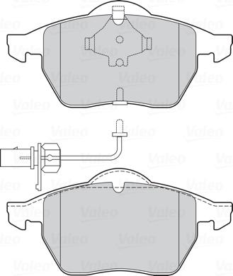 Valeo 301751 - Комплект спирачно феродо, дискови спирачки vvparts.bg