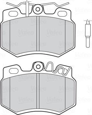 Valeo 301714 - Комплект спирачно феродо, дискови спирачки vvparts.bg