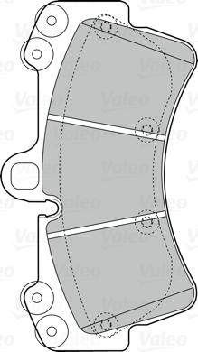 Valeo 302043 - Комплект спирачно феродо, дискови спирачки vvparts.bg