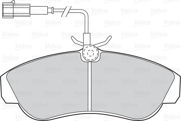 Valeo 302061 - Комплект спирачно феродо, дискови спирачки vvparts.bg