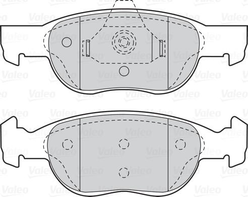 Valeo 302038 - Комплект спирачно феродо, дискови спирачки vvparts.bg