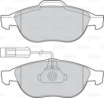 Valeo 302074 - Комплект спирачно феродо, дискови спирачки vvparts.bg