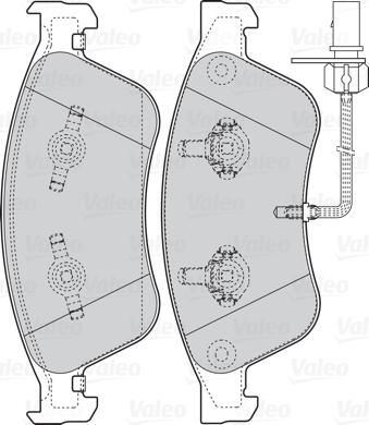 Valeo 302071 - Комплект спирачно феродо, дискови спирачки vvparts.bg