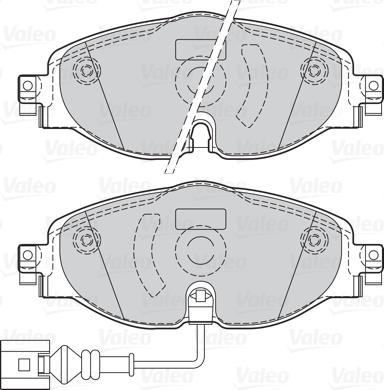 Valeo 670328 - Комплект спирачно феродо, дискови спирачки vvparts.bg