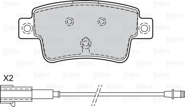 Valeo 302127 - Комплект спирачно феродо, дискови спирачки vvparts.bg