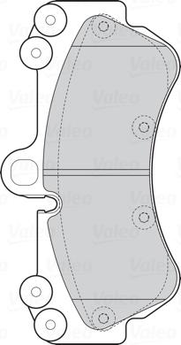 Valeo 302287 - Комплект спирачно феродо, дискови спирачки vvparts.bg