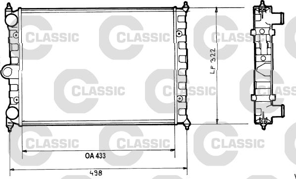 Valeo 316703 - Радиатор, охлаждане на двигателя vvparts.bg