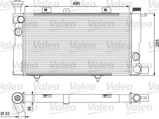 Valeo 310892 - Радиатор, охлаждане на двигателя vvparts.bg