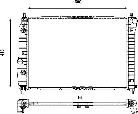 Valeo 376166 - Радиатор, охлаждане на двигателя vvparts.bg