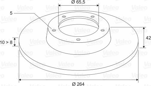 Valeo 297593 - Спирачен диск vvparts.bg