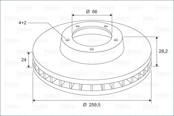 Valeo 297532 - Спирачен диск vvparts.bg