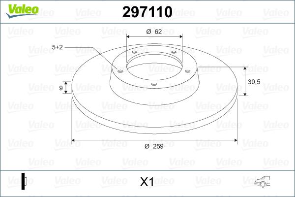 Valeo 297110 - Спирачен диск vvparts.bg