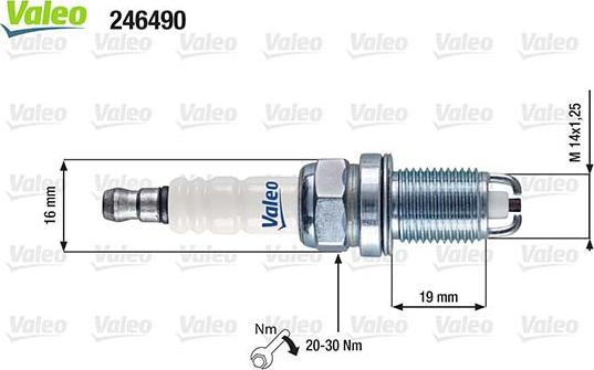 Valeo 246490 - Запалителна свещ vvparts.bg