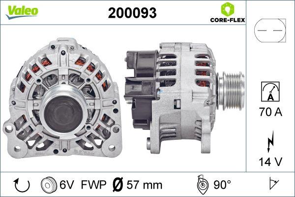 Valeo 200093 - Генератор vvparts.bg