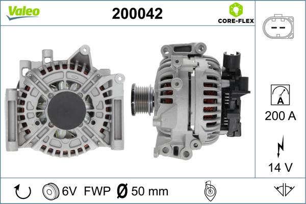 Valeo 200042 - Генератор vvparts.bg