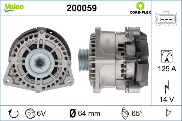 Valeo 200059 - Генератор vvparts.bg