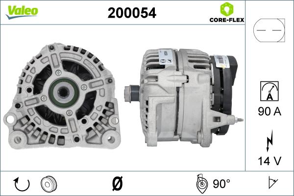 Valeo 200054 - Генератор vvparts.bg