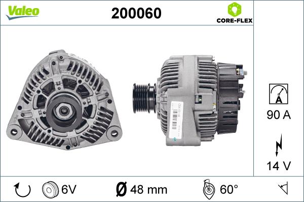 Valeo 200060 - Генератор vvparts.bg