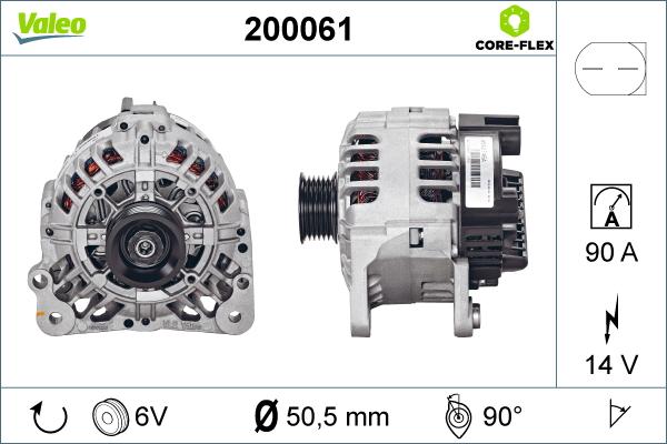 Valeo 200061 - Генератор vvparts.bg