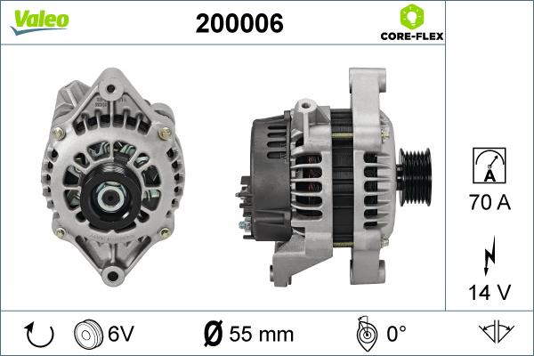 Valeo 200006 - Генератор vvparts.bg