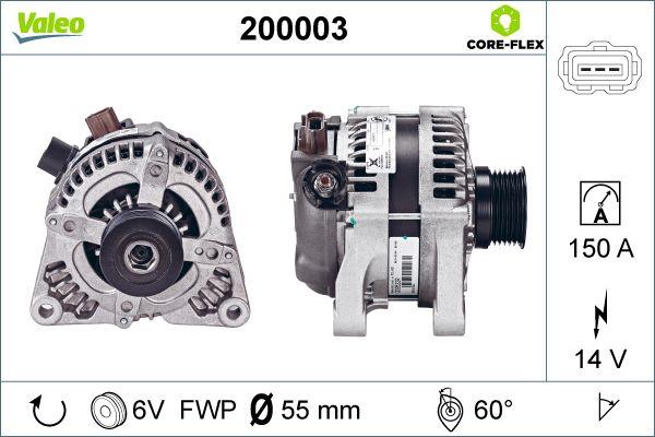 Valeo 200003 - Генератор vvparts.bg