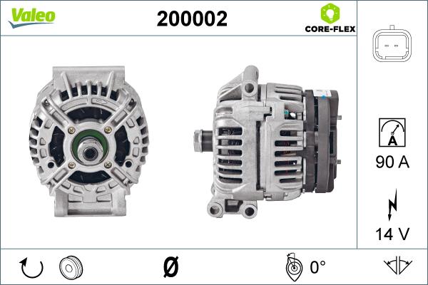 Valeo 200002 - Генератор vvparts.bg