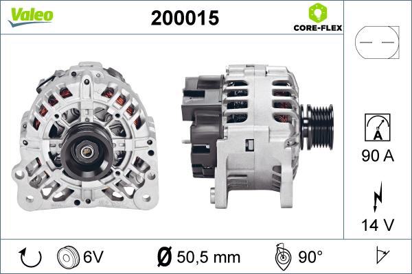 Valeo 200015 - Генератор vvparts.bg