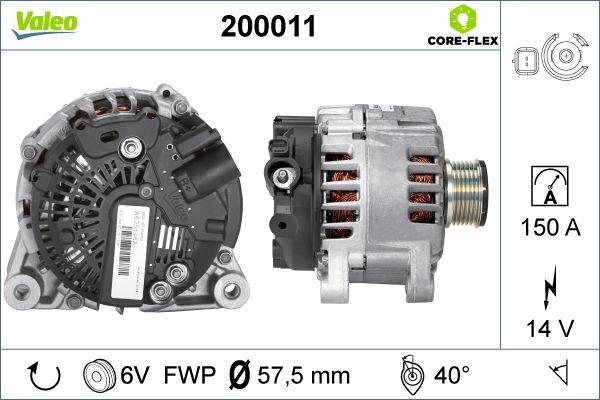 Valeo 200011 - Генератор vvparts.bg