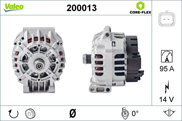 Valeo 200013 - Генератор vvparts.bg