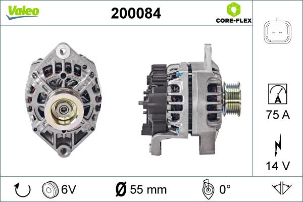 Valeo 200084 - Генератор vvparts.bg