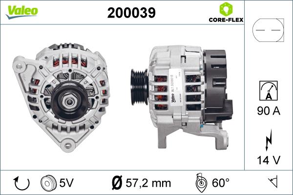 Valeo 200039 - Генератор vvparts.bg