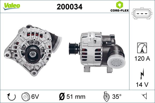 Valeo 200034 - Генератор vvparts.bg