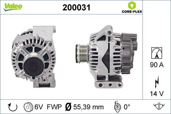 Valeo 200031 - Генератор vvparts.bg