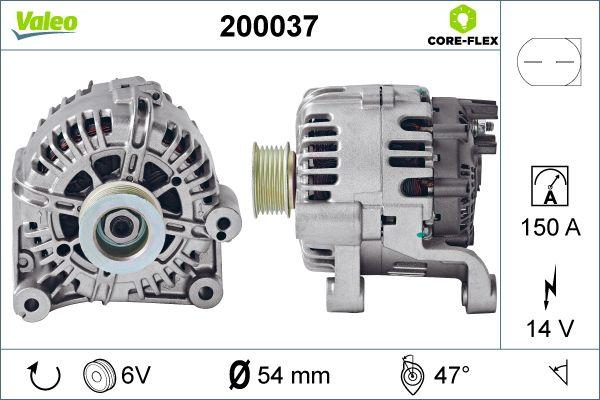 Valeo 200037 - Генератор vvparts.bg