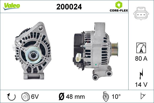 Valeo 200024 - Генератор vvparts.bg