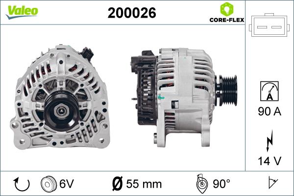 Valeo 200026 - Генератор vvparts.bg