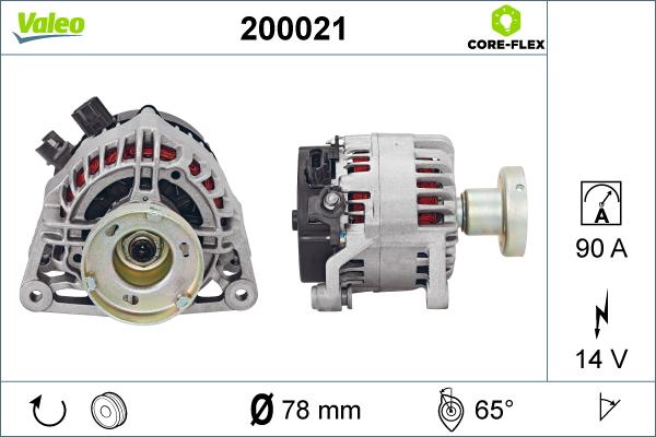 Valeo 200021 - Генератор vvparts.bg