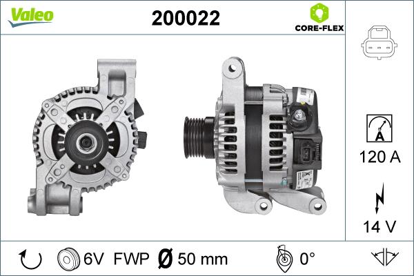 Valeo 200022 - Генератор vvparts.bg