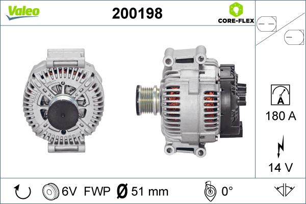 Valeo 200198 - Генератор vvparts.bg