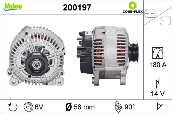 Valeo 200197 - Генератор vvparts.bg