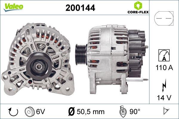 Valeo 200144 - Генератор vvparts.bg