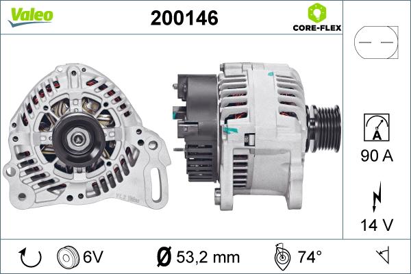 Valeo 200146 - Генератор vvparts.bg