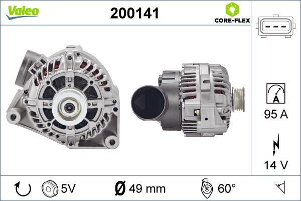 Valeo 200141 - Генератор vvparts.bg