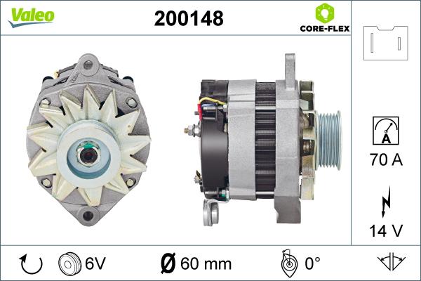 Valeo 200148 - Генератор vvparts.bg