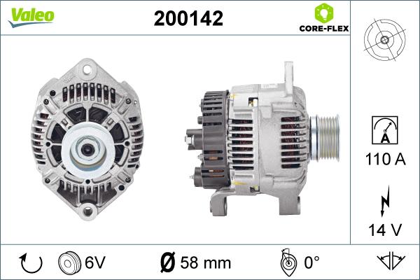 Valeo 200142 - Генератор vvparts.bg